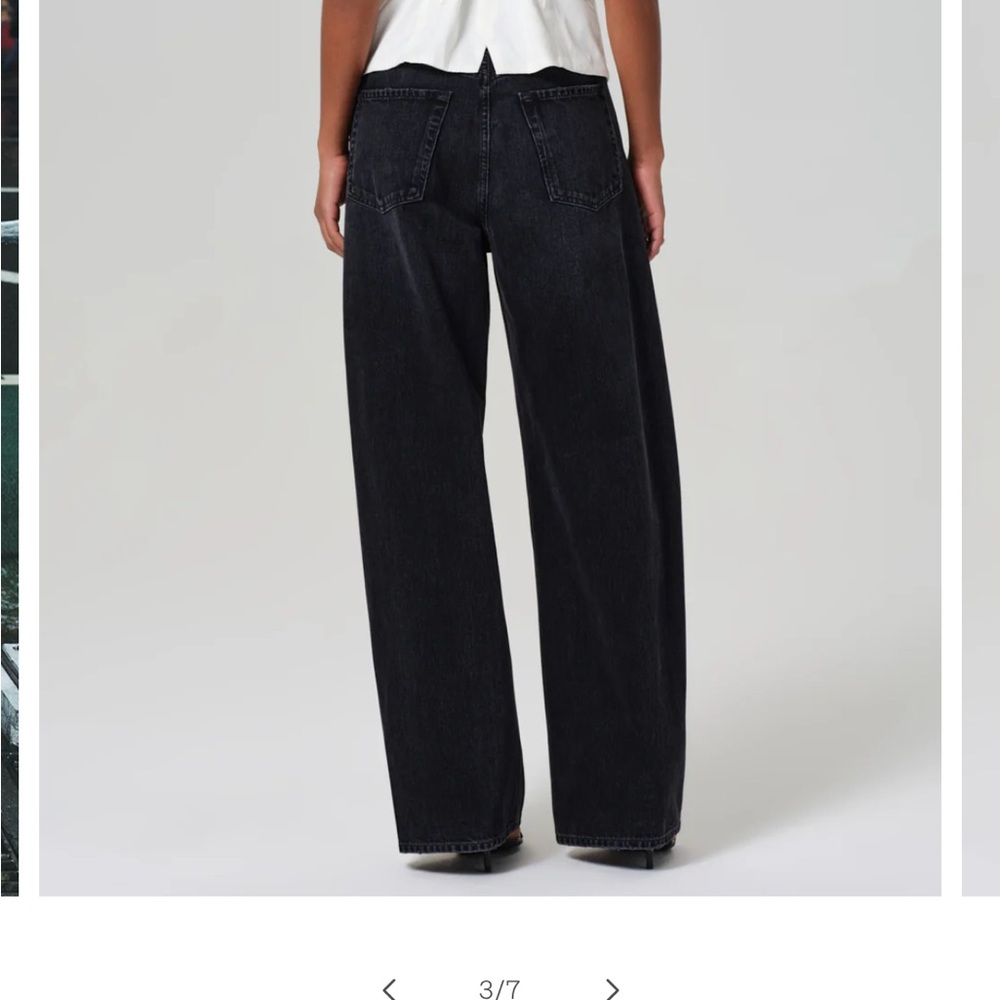 Citizens Of Humanity Black Wide Leg Jeans - Picture 4 of 16